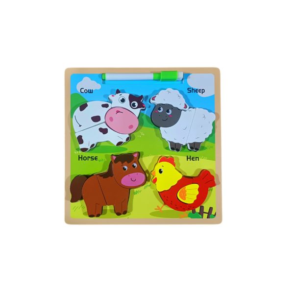 Tablero 2 en 1 Animales Granja