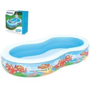 Piscina Bestway Familiar Diseño Peces y Oceano