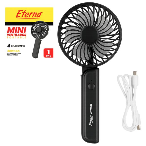 Mini Ventilador Portable Eterna Recargable PQ