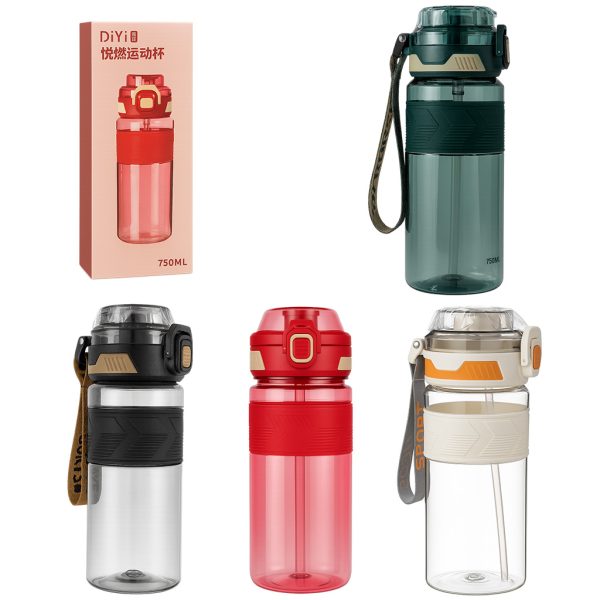 Termo con Pitillo Sport 750ml en Caja